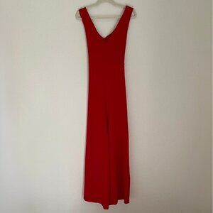 BaeVel Boutique Bright Red Crossback Wide Leg Romper Jumpsuit